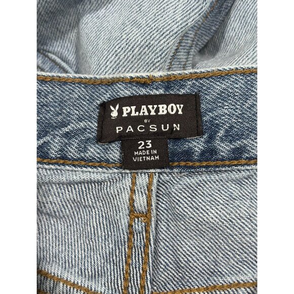 Playboy By PacSun Light Wash Womens Jeans Size 23 100% Cotton Denim Machine Wash - Picture 3 of 12